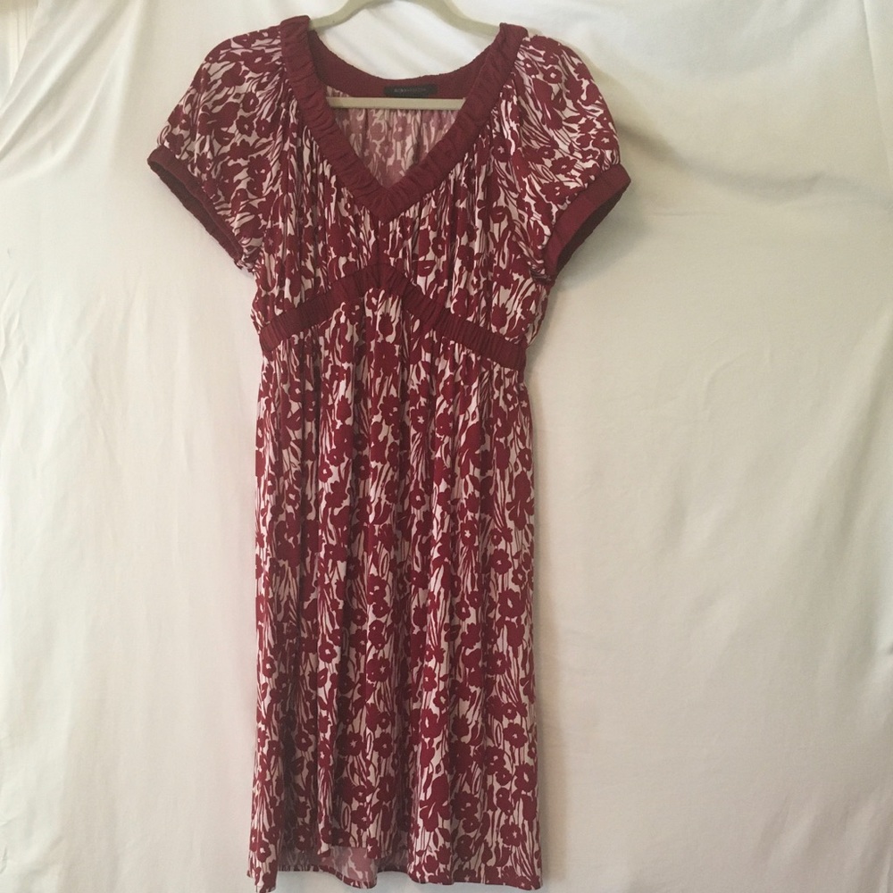 BCBGMAXAZRIA Red & White Floral Dress